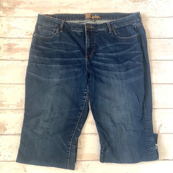 KUT from the Kloth Women’s 20W Bootcut Dark Wash Jeans Blue Denim Size 20 - Picture 1 of 5